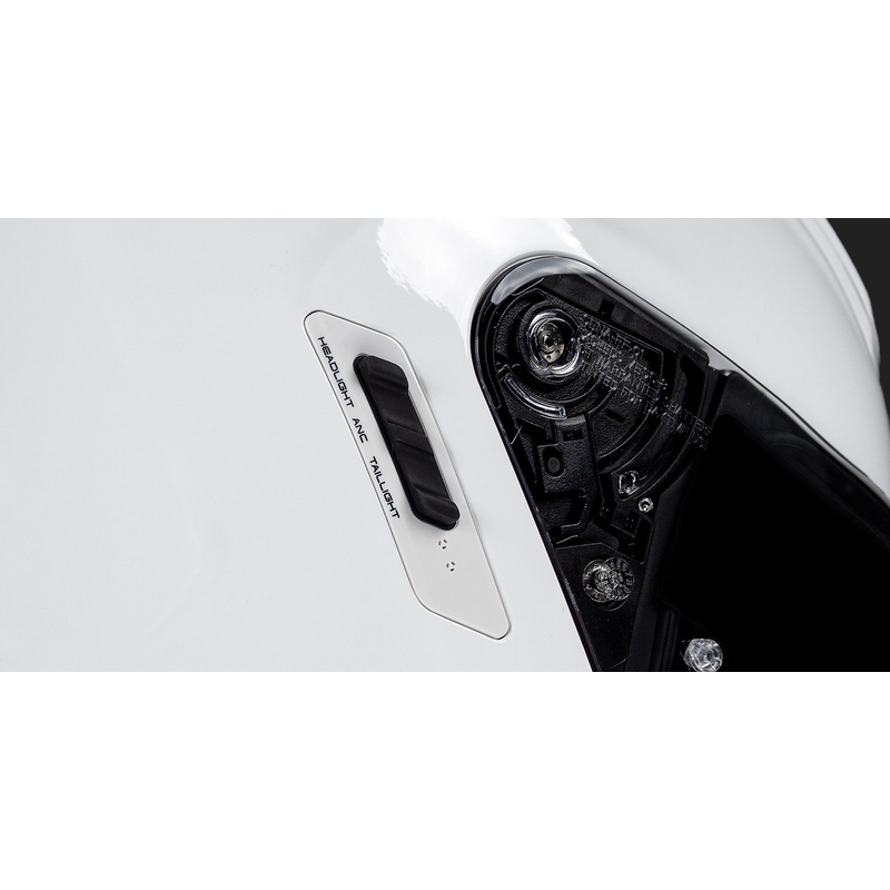 Casco integrale da moto con cuffie SENA Phantom ANC bianco lucido