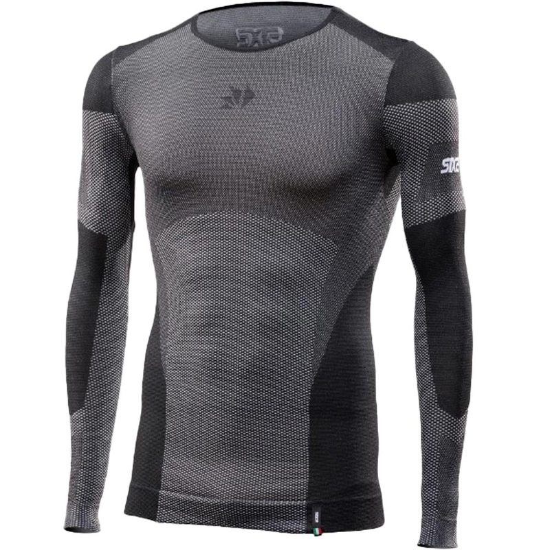 T-shirt funzionale a maniche lunghe SIXS BT TS2L V2 in carbonio nero