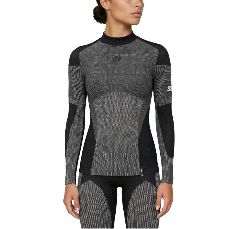 T-shirt funzionale a maniche lunghe SIXS BT TS3L V2 in carbonio nero