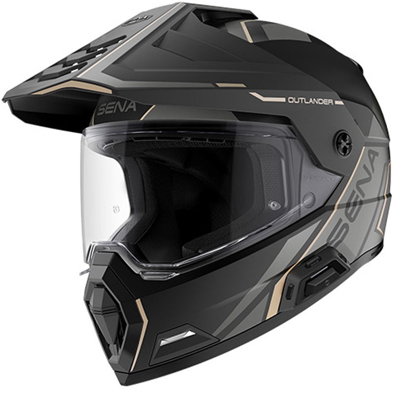 Casco Outlander in rete con auricolare, SENA (nero opaco)