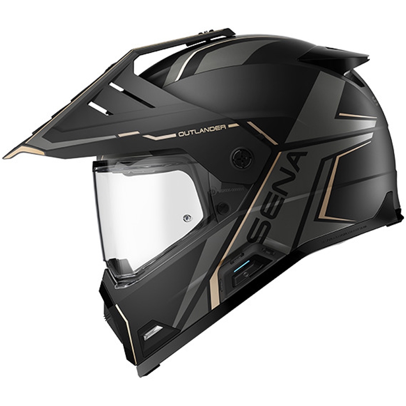 Casco Outlander in rete con auricolare, SENA (nero opaco)