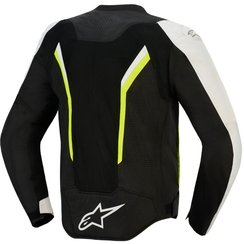 Giacca da moto Alpinestars AST V3 Air bianco-giallo fluo-nero