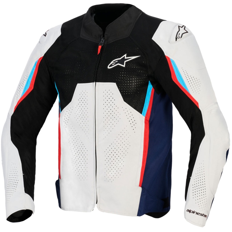 Giacca da moto Alpinestars AST V3 Air bianco-blu-rosso-nero