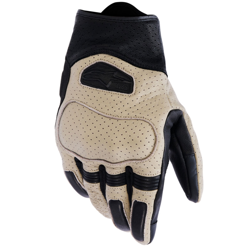 Guanti da moto Alpinestars Mustang V3 beige-neri
