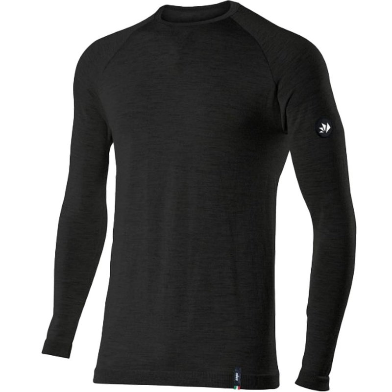 T-shirt termica a maniche lunghe SIXS TS2 MERINOS nera