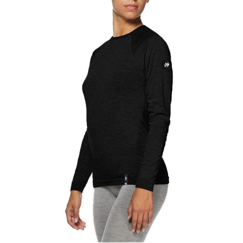 T-shirt termica a maniche lunghe SIXS TS2 MERINOS nera