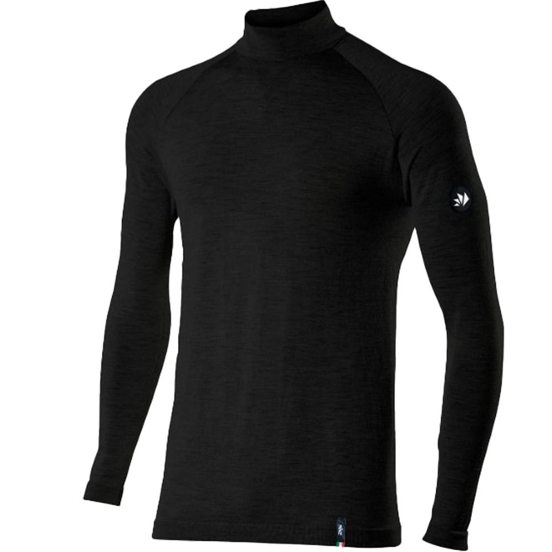 T-shirt termica a maniche lunghe SIXS TS3 MERINOS nera