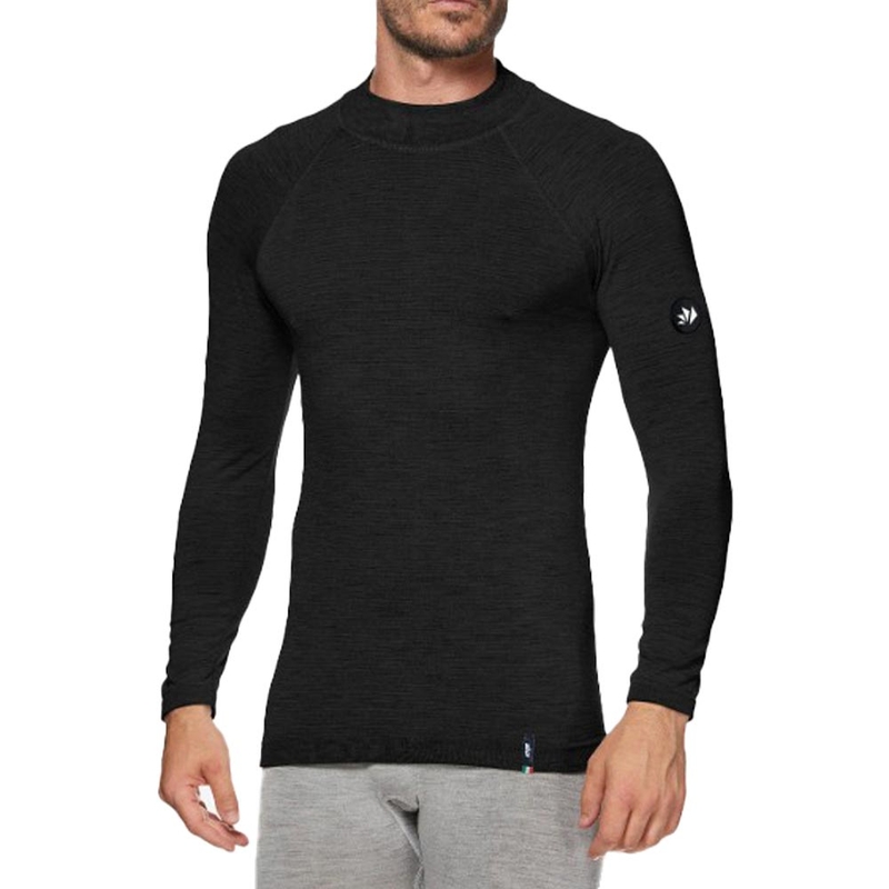 T-shirt termica a maniche lunghe SIXS TS3 MERINOS nera