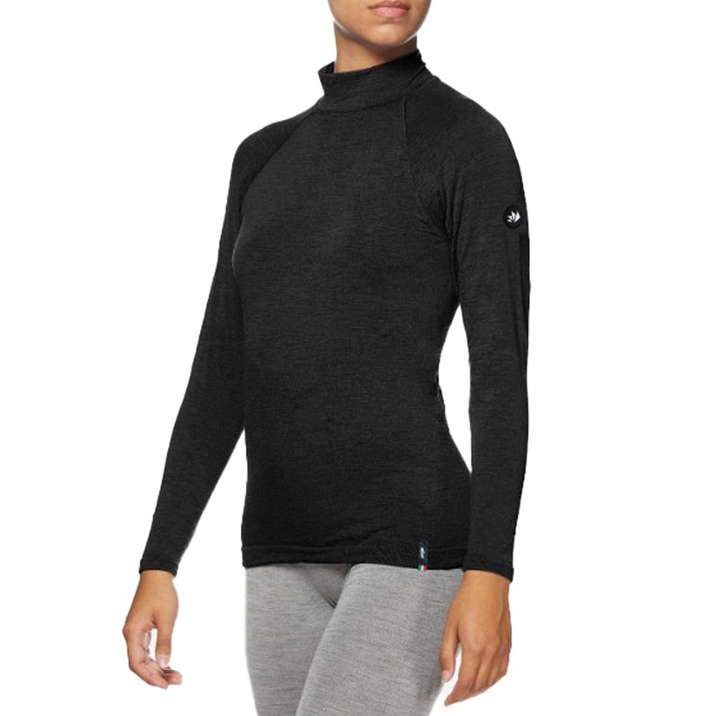 T-shirt termica a maniche lunghe SIXS TS3 MERINOS nera