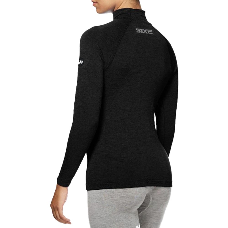 T-shirt termica a maniche lunghe SIXS TS3 MERINOS nera