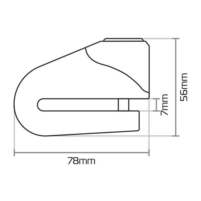Antifurto per freno a disco Oxford Quartz Alarm XA10 giallo-nero