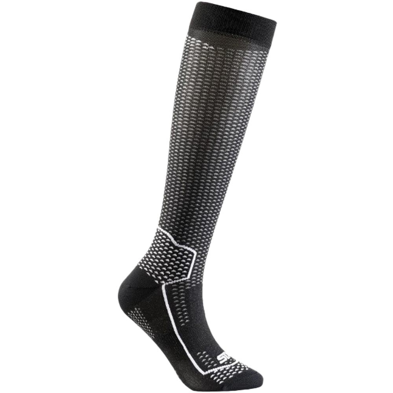 Calze funzionali al ginocchio SIXS LONG V3 in carbonio nero