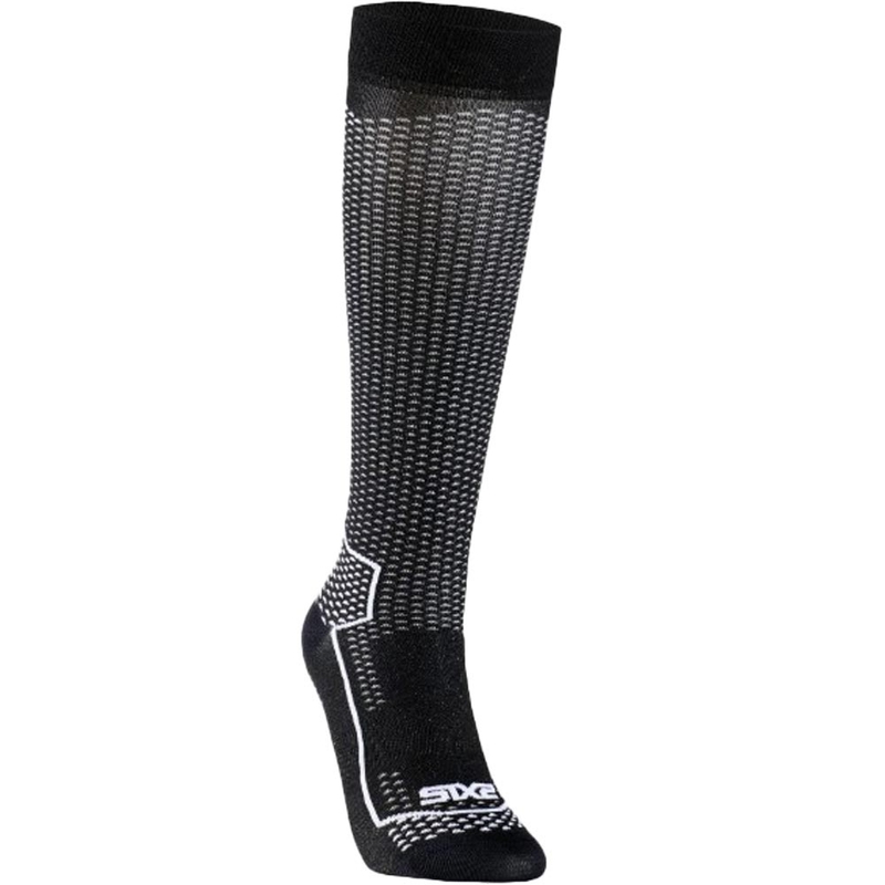 Calze funzionali al ginocchio SIXS LONG V3 in carbonio nero