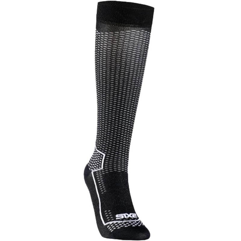 Calze funzionali al ginocchio SIXS LONG V3 in carbonio nero