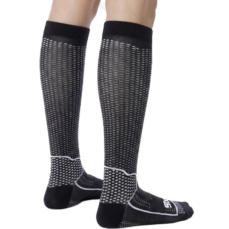 Calze funzionali al ginocchio SIXS LONG V3 in carbonio nero