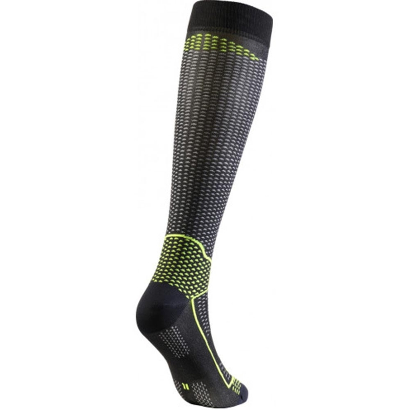 Calze funzionali al ginocchio SIXS LONG V3 nero carbone-giallo