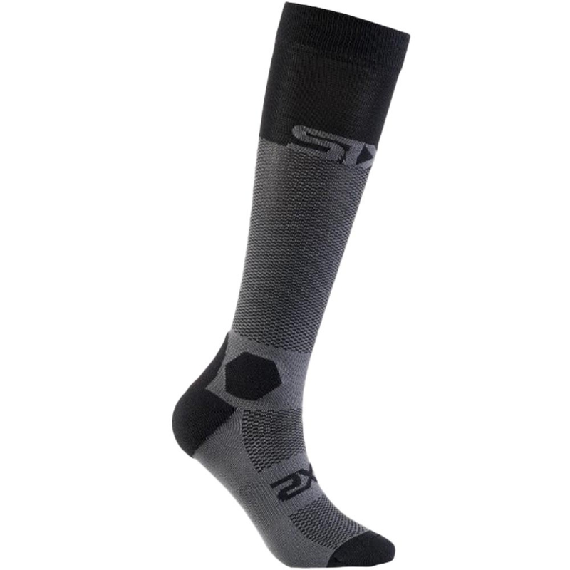 Calze funzionali al ginocchio SIXS LONG RACING V2 nero-grigio