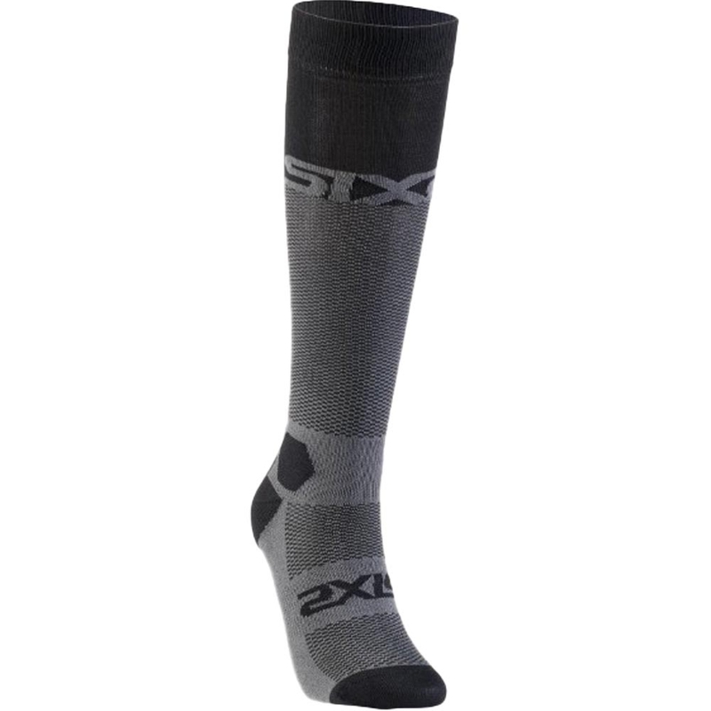 Calze funzionali al ginocchio SIXS LONG RACING V2 nero-grigio