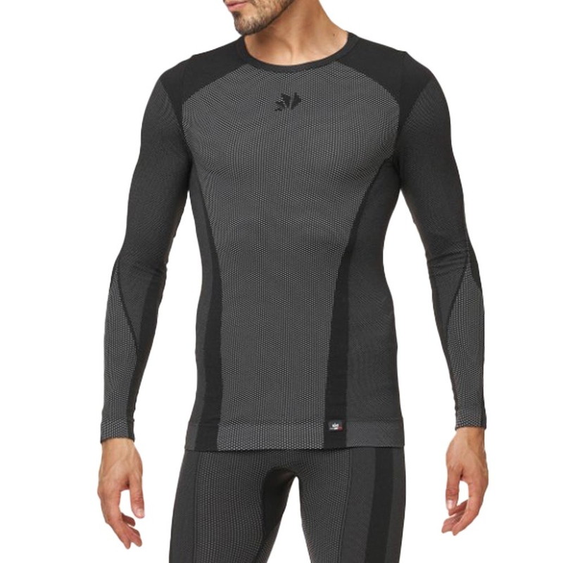 Maglia funzionale a maniche lunghe SIXS TS2 V2 nera in carbonio