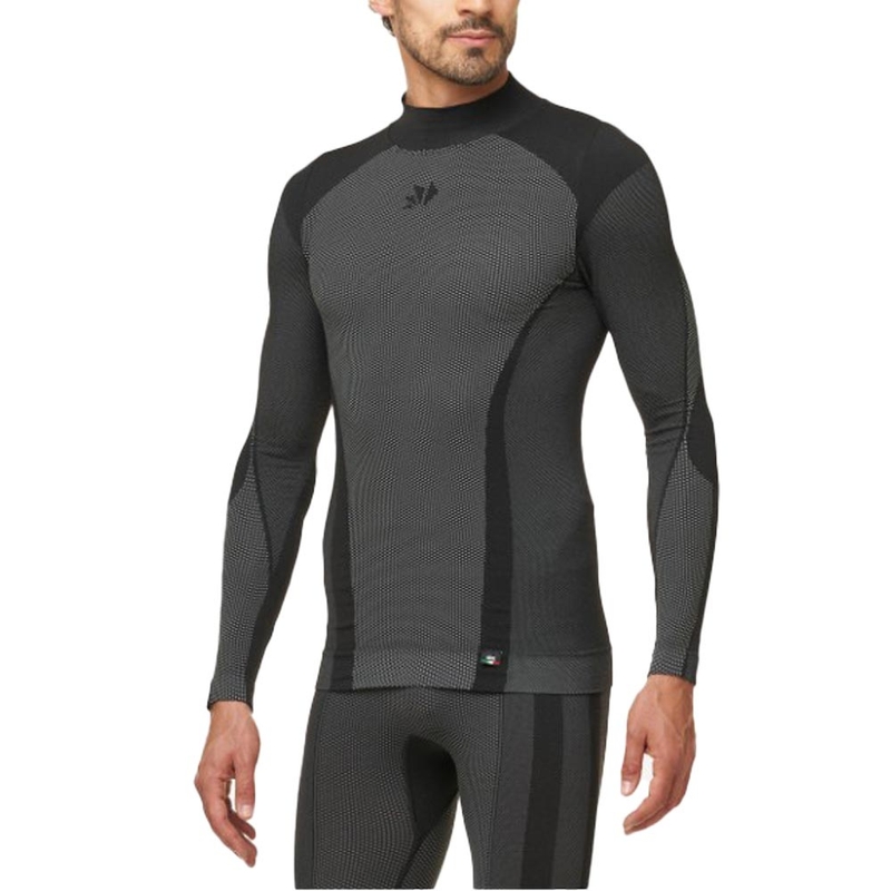 T-shirt funzionale a maniche lunghe SIXS TS3 V2 in carbonio nero