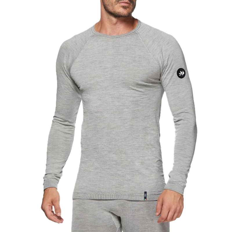 T-shirt termica a maniche lunghe SIXS TS2 MERINOS grigia