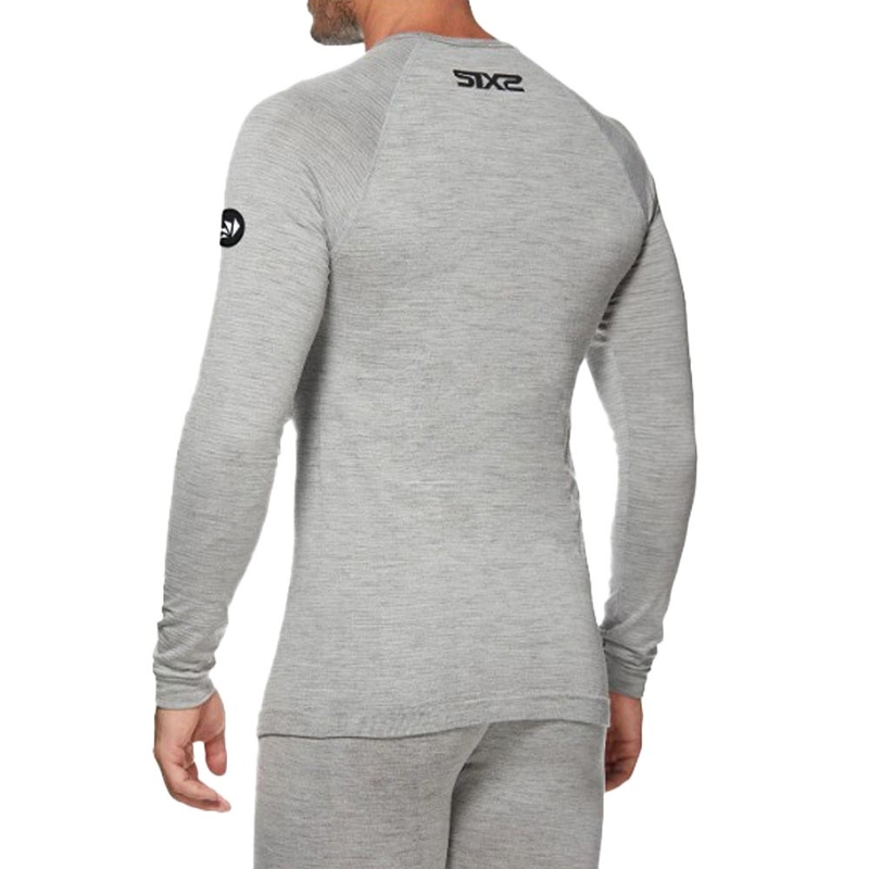 T-shirt termica a maniche lunghe SIXS TS2 MERINOS grigia