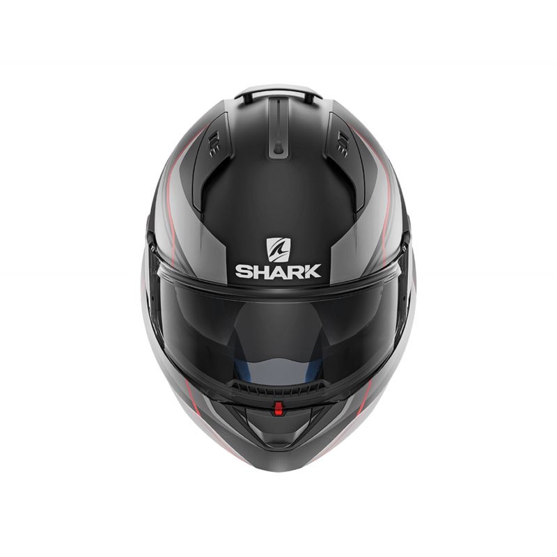 Překlápěcí přilba SHARK EVO-ONE 2 Krono Mat černo-šedo-červená výprodej