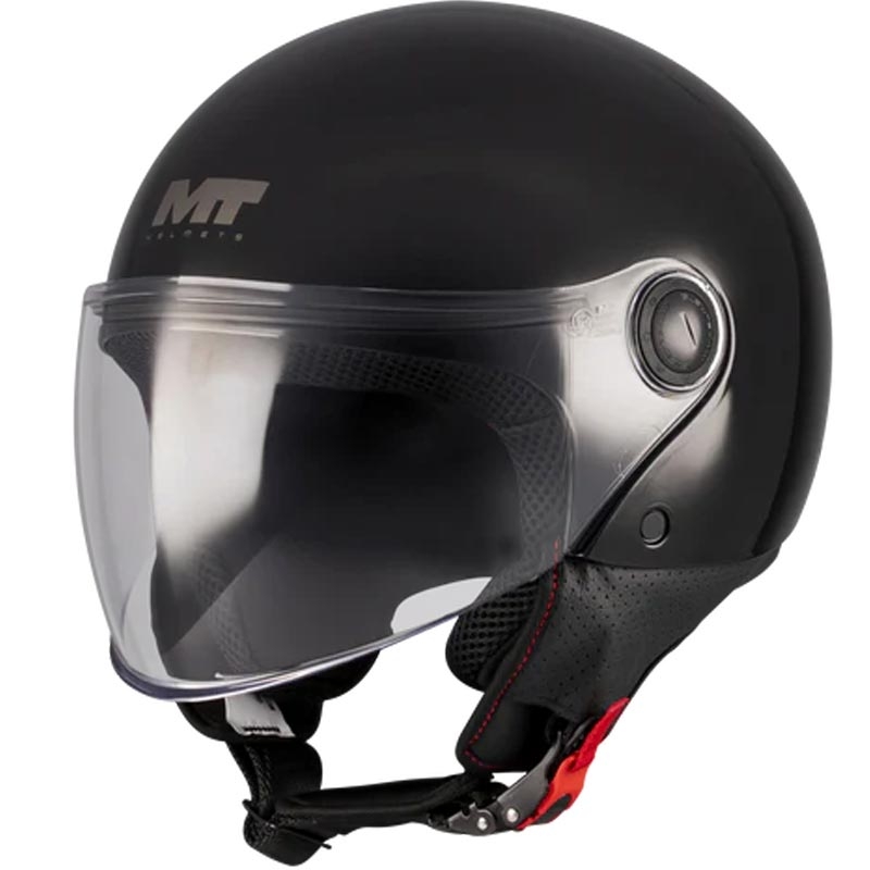Casco da moto jet MT Street S Pure A1 nero