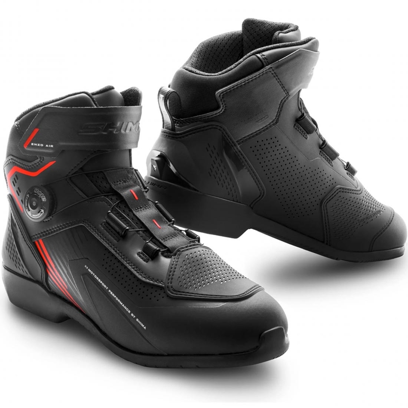 Stivali da moto Shimano Enzo Air neri-rossi