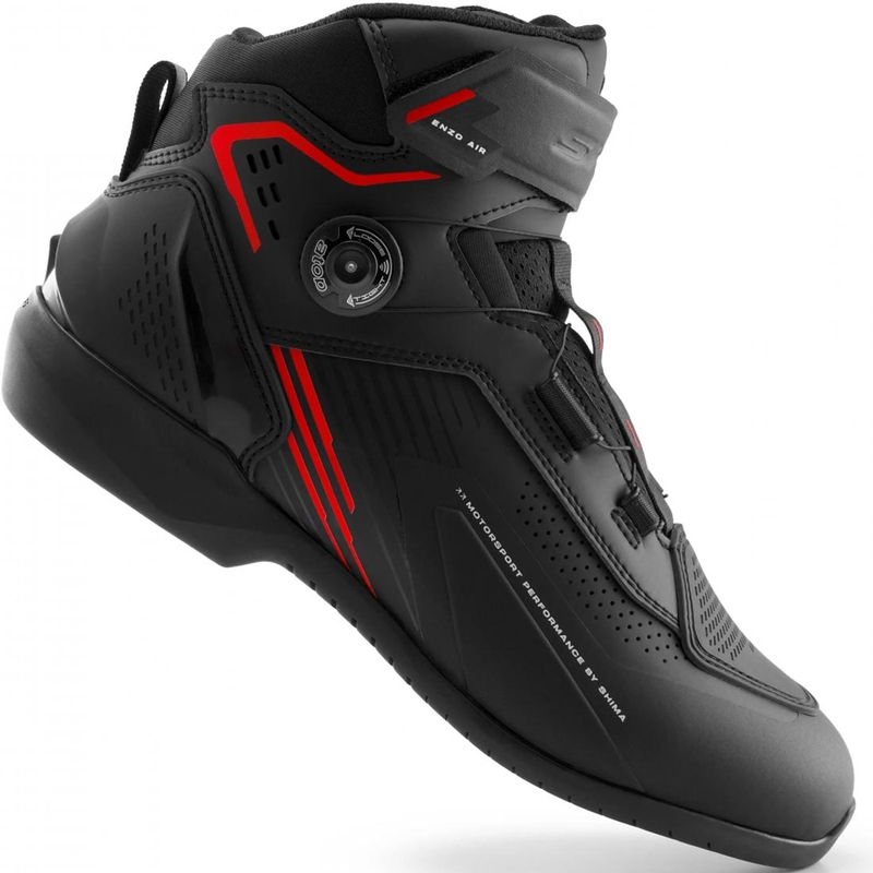 Stivali da moto Shimano Enzo Air neri-rossi