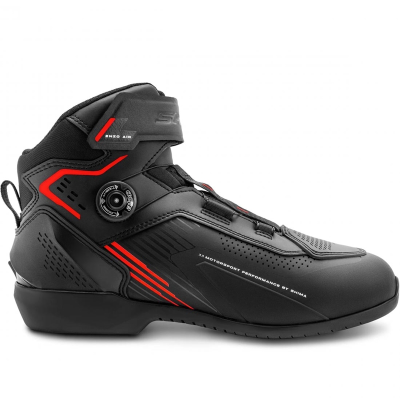 Stivali da moto Shimano Enzo Air neri-rossi