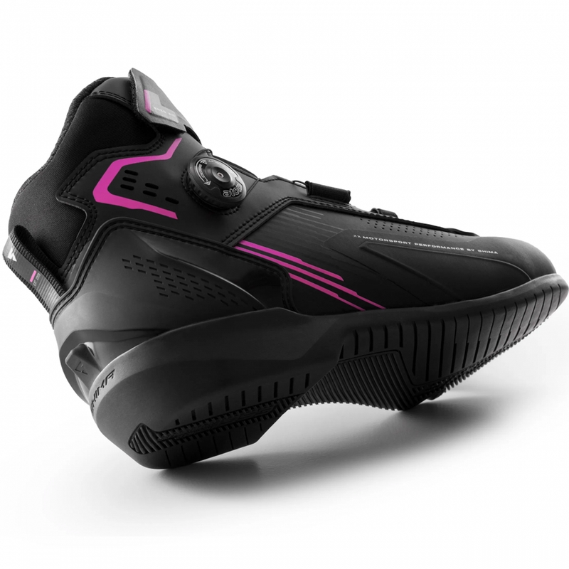 Stivali da motociclista da donna Shimano Enzo Air neri e rosa