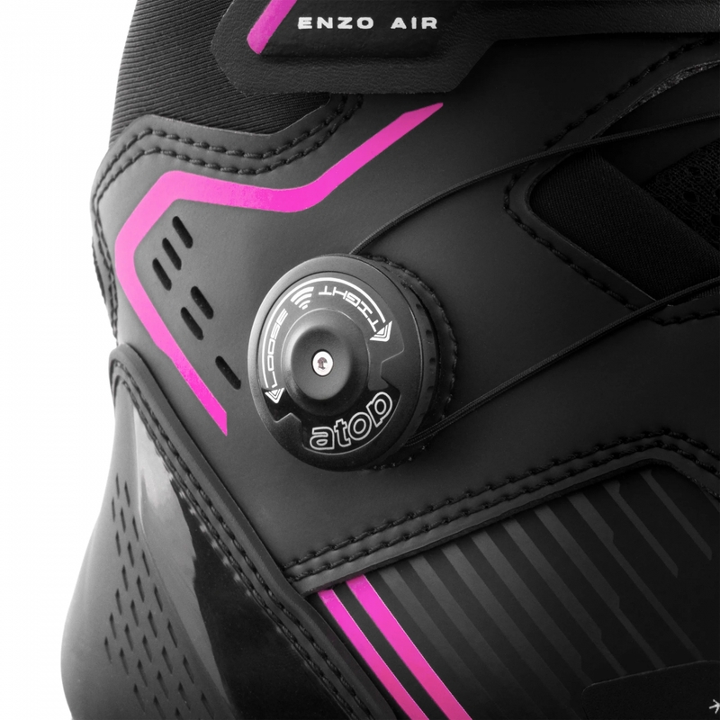 Stivali da motociclista da donna Shimano Enzo Air neri e rosa