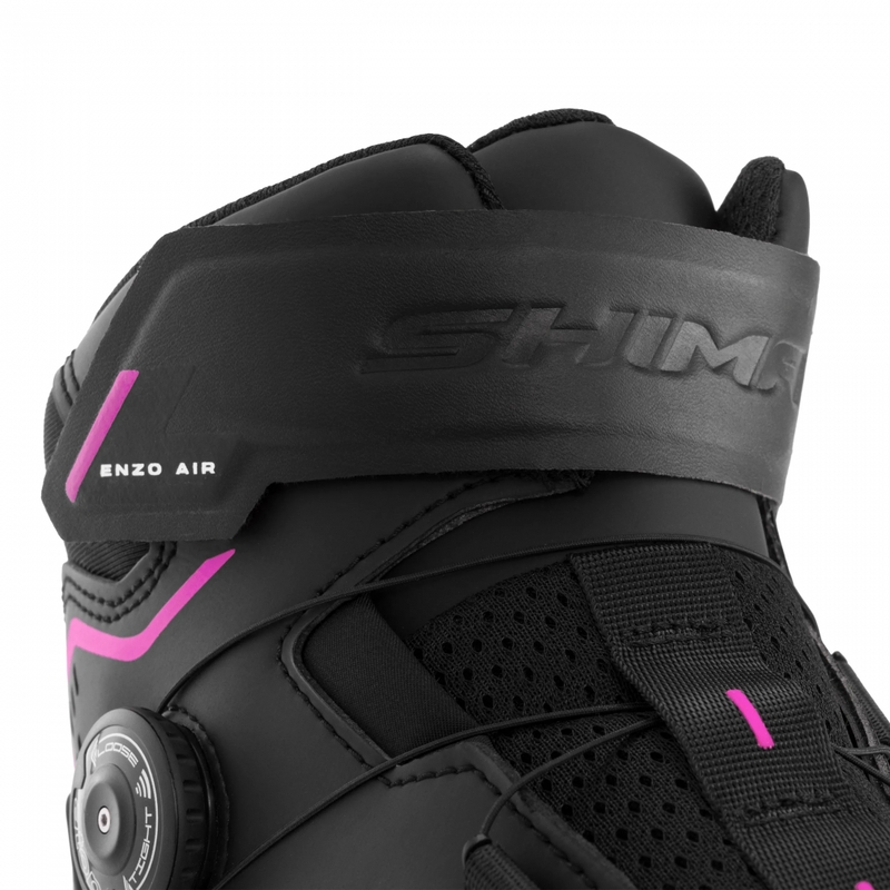 Stivali da motociclista da donna Shimano Enzo Air neri e rosa