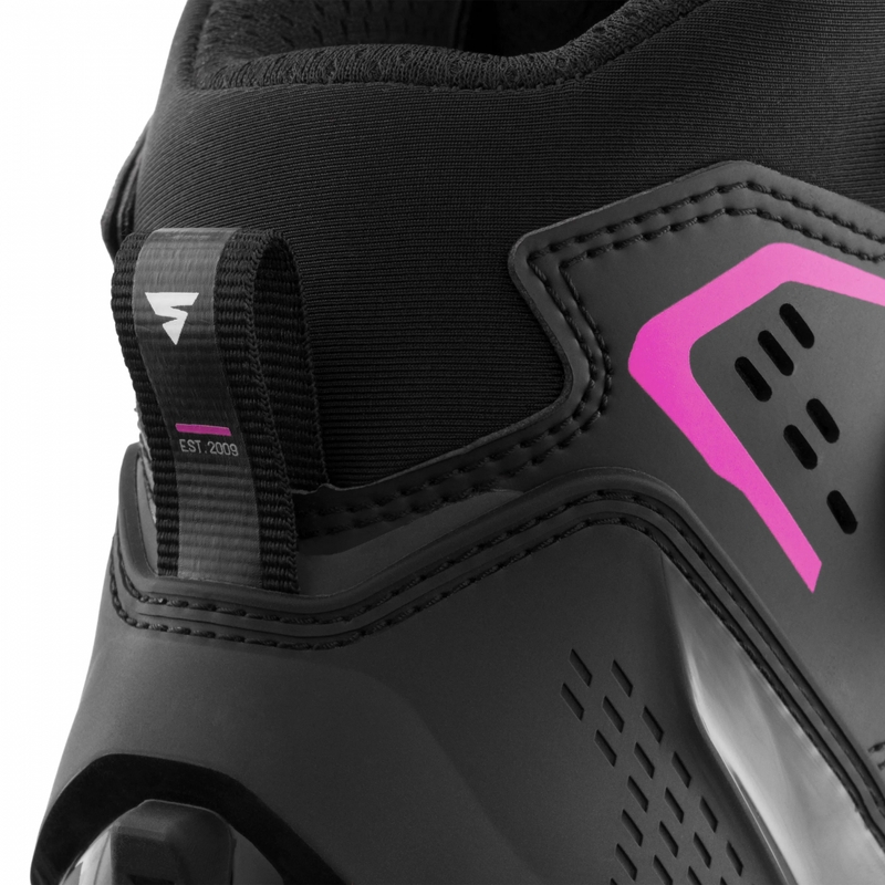 Stivali da motociclista da donna Shimano Enzo Air neri e rosa