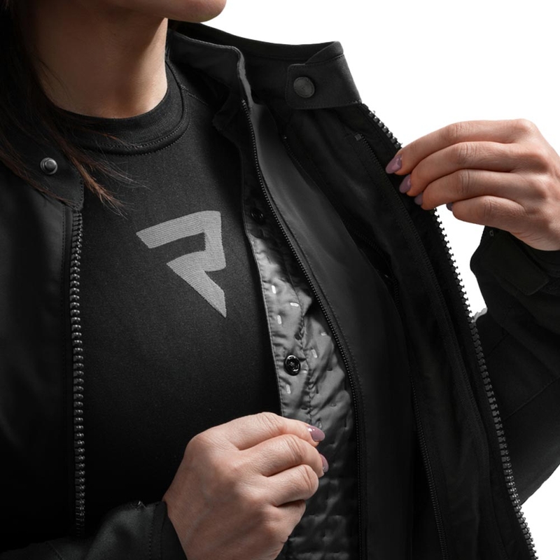 Giacca da moto da donna Rebelhorn Swift nera