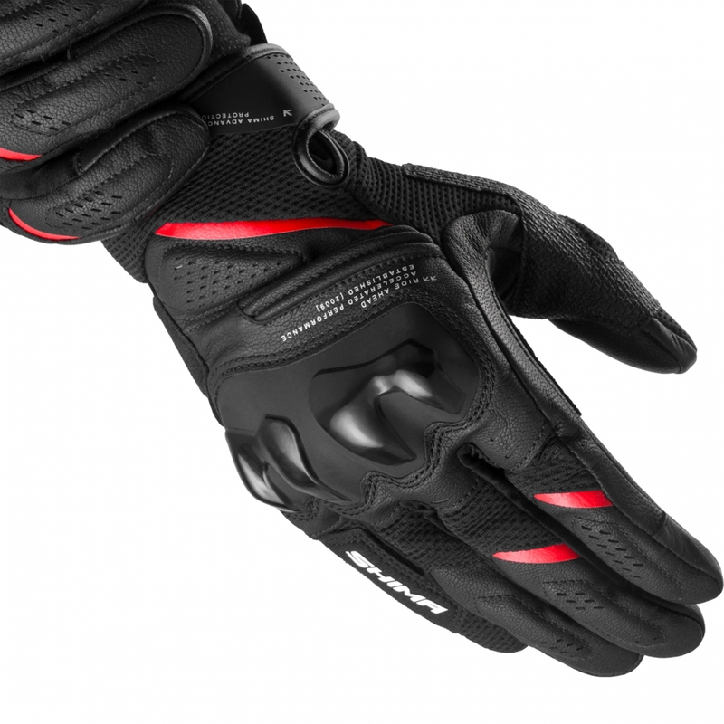 Guanti da moto Shima Spark 3.0 neri e rossi