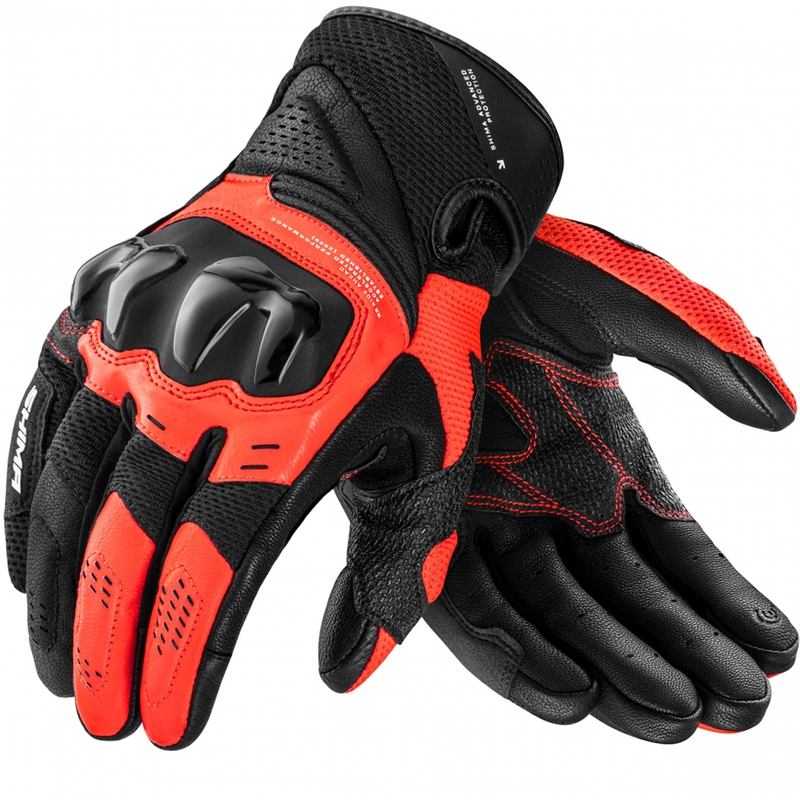 Guanti da moto Shima Spark 3.0 rosso fluo