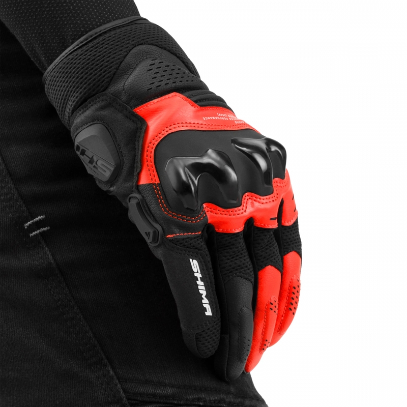 Guanti da moto Shima Spark 3.0 rosso fluo