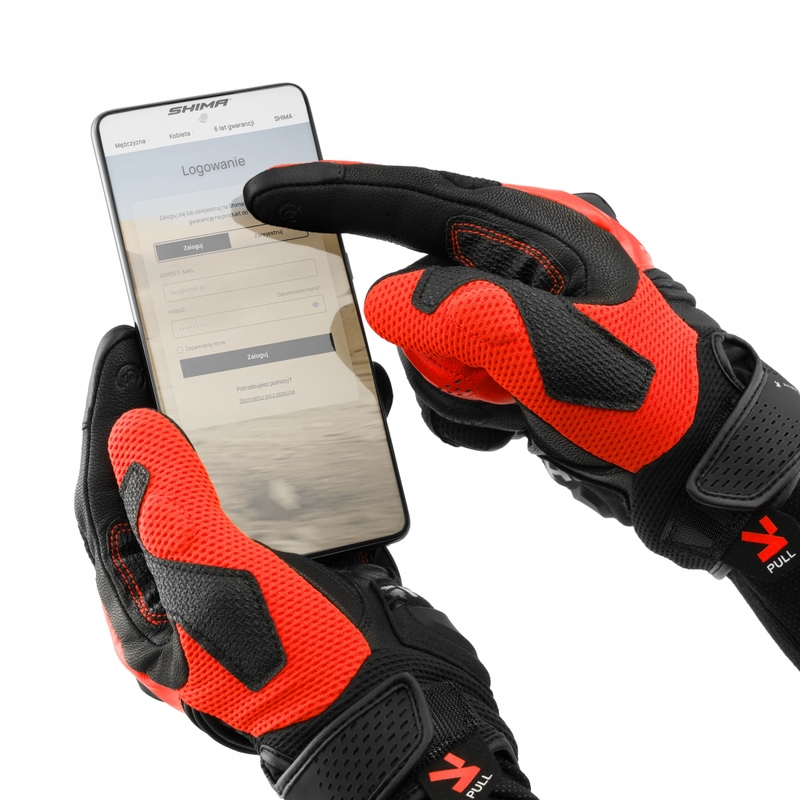 Guanti da moto Shima Spark 3.0 rosso fluo