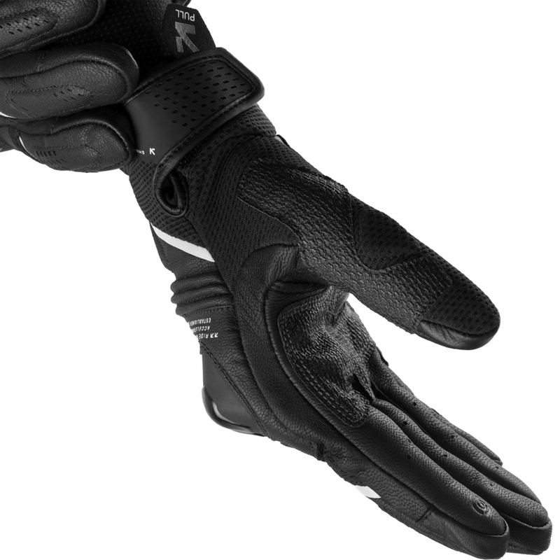 Guanti da moto da donna Shima Spark 3.0 neri e bianchi