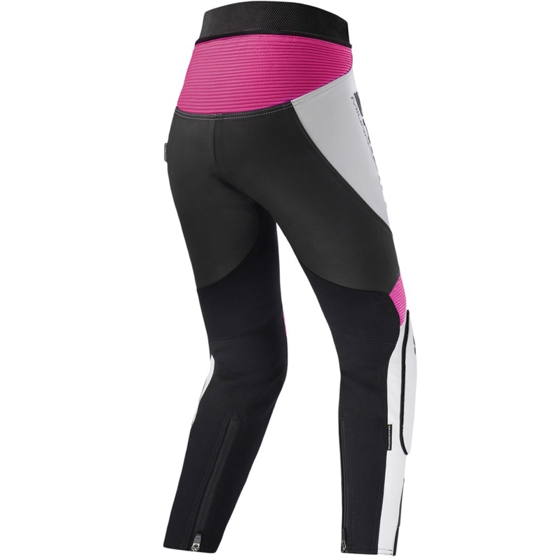 Pantaloni da moto da donna Shima Miura 2.0 nero-rosa fluo