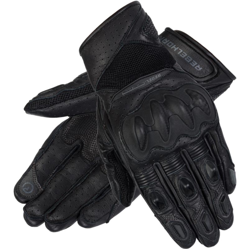 Guanti da moto Rebelhorn Flux II Donna Nero