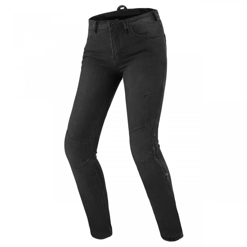 Jeans da motociclista da donna modello lungo Shimano Metro, neri
