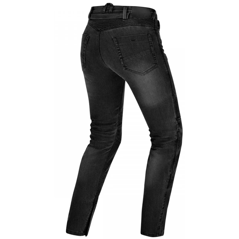 Jeans da motociclista da donna modello lungo Shimano Zenith, neri