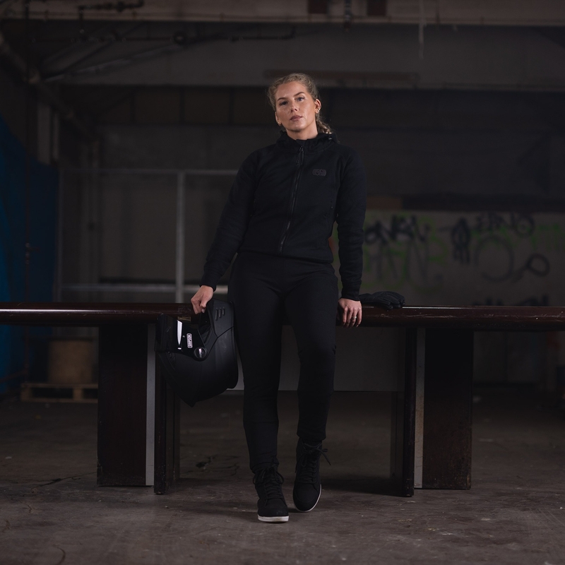 Giacca da moto da donna Oxford Armourlite AA Contour, nera