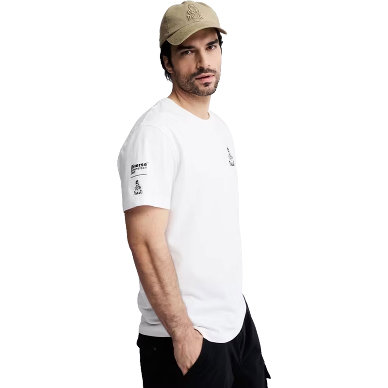 T-shirt con logo Dakar SMW263 bianca