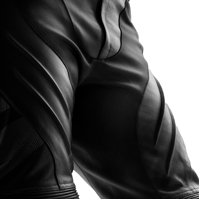 Pantaloni da moto in pelle Rebelhorn Inferno neri