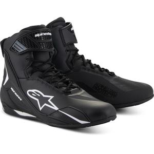 Stivali da moto Alpinestars Faster-4 neri e bianchi