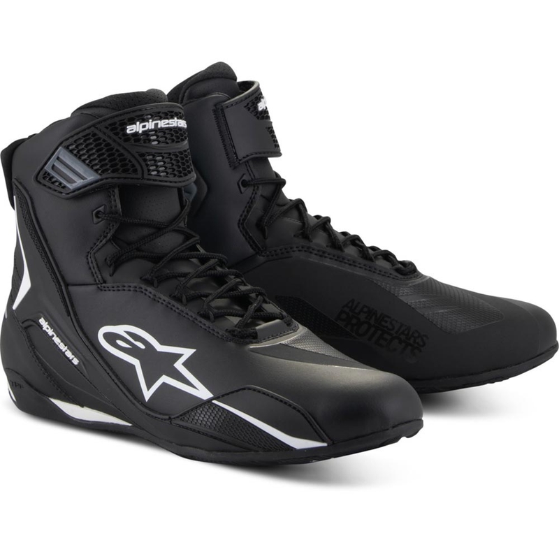 Stivali da moto Alpinestars Faster-4 neri e bianchi